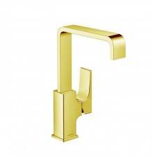 Hansgrohe Metropol Смеситель для раковины 230, на 1 отв, с донным клапаном, излив 165мм, цвет: золото. 32511990