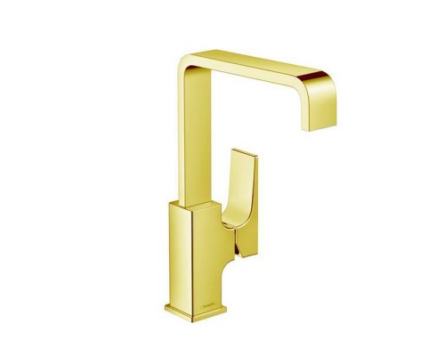 Hansgrohe Metropol Смеситель для раковины 230, на 1 отв, с донным клапаном, излив 165мм, цвет: золото. 32511990 Hansgrohe Metropol Смеситель для раковины 230, на 1 отв, с донным клапаном, излив 165мм, цвет: золото. 32511990