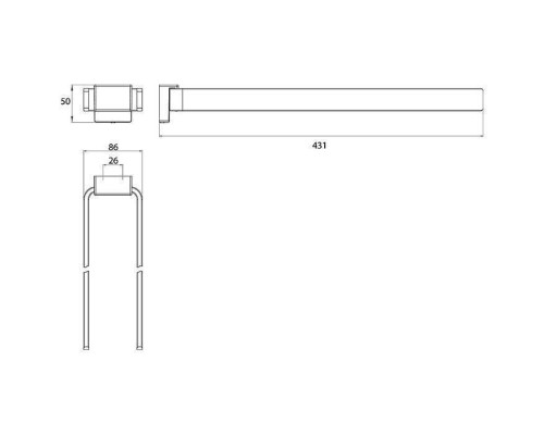 Emco Cue Полотенцедержатель 43см., двойной, цвет: хром. 3250 001 43 Emco Cue Полотенцедержатель 43см., двойной, цвет: хром. 3250 001 43