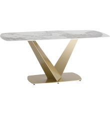 Обеденный стол Stool Group Аврора 180x90 см, керамика светлая