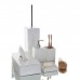 Bertocci Le Ceramiche Дозатор для жидкого мыла, настольный 7,5хh18х7,5см., цвет: белая керамика/хром. 123 4607 0000