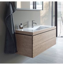 DURAVIT L-Cube Тумба с раковиной 80х55см., фронтом, подвесная, цвет: Дуб кашемир. LC6927O1111
