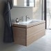 DURAVIT L-Cube Тумба с раковиной 80х55см., фронтом, подвесная, цвет: Дуб кашемир. LC6927O1111