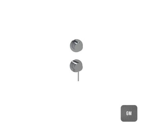 Almar Modular Round Смеситель для душа, встраиваемый, на 2 потребителя, цвет: Gun Metal Brushed PVD. E180141.GM