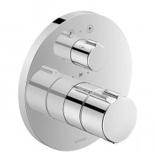 Duravit C.1 Смеситель термостатический для душа, встраиваемый, с запорным переключателем, цвет: хром. GK0900000000,  C14200014010