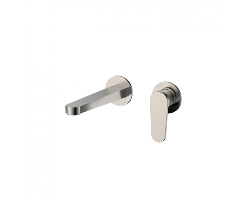 AQM6915BN Novara Смеситель для раковины настенный на 2отв., цвет никель шлифованный AQM6915BN