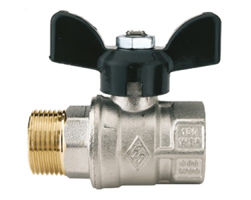 Шаровой кран Rubinetterie Bresciane полнопроходный UNI-SFER 3/4 ,вн/вн резьба, стальная рукоятка. 1521050000