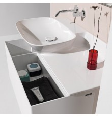 Laufen INO Раковина 90х45х12 см, без отв., полка слева, цвет: белый. 8.1330.1.000.109.1
