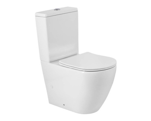 Унитаз-компакт напольный BelBagno Sfera-Tor BB2141CP-TOR/SC безободковый, крышка с микролифтом, бачок BB2141T