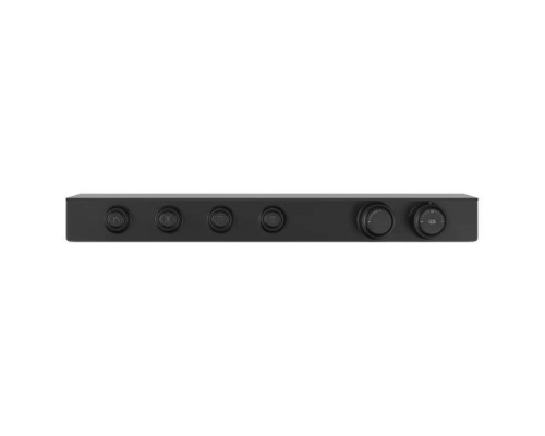 Gessi Hi-Fi Eclectic Смеситель для душа настенный встраиваемый, термостатический, с полкой, с 4 запорными кнопками, цвет: черный матовый. 65256#299 Gessi Hi-Fi Eclectic Смеситель для душа настенный встраиваемый, термостатический, с полкой, с 4 запорными кнопками, цвет: черный матовый. 65256#299