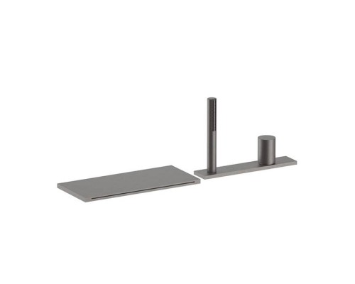 Fantini Milano Смеситель для ванны, набортный, излив: 115 мм, цвет: Matt Gun Metal PVD. 31 P5 3065 Fantini Milano Смеситель для ванны, набортный, излив: 115 мм, цвет: Matt Gun Metal PVD. 31 P5 3065