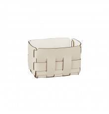 Colombo Adj Корзинка Mini Bottega, 12x19H13 см, цвет: панна котта/белый. BADJ1012-1610