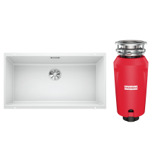 Комплект Мойка Blanco Subline 800-U белая + Измельчитель Franke