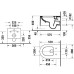Duravit Millio Унитаз подвесной, 37х57см.,  декор Pattern, крепление в компл., цвет: аквамарин матовый. 250609FA