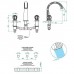 THG Flore Смеситель для ванны, 3 отв., цвет: хром/хрусталь. U5A-A02-25SG