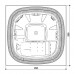 Jacuzzi Enjoy Минибассейн 250x250x98 см, на 6 человек, 38 форсунок, 15 аэро, цвет акрила Porcelain. 423630012, 94428710, 944503052, 903001872