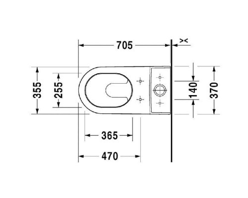 Duravit Starck 3 Унитаз моноблок 70.5х37см, с отдельным бачком с механизмом хром , слив универсальный , вкл крепления, цвет: белый. 0920100005,  2141090000