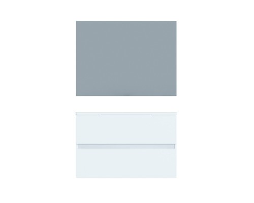 Мебель для ванной комнаты Sanvit Кубэ-2 80, подвесная, 2 ящика, матовый жемчуг