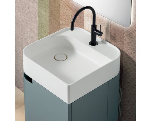 Oasis Profilo Композиция №22 Комплект мебели 45х45х h200см., напольный, цвет: Avio matt/Белый матовый/Хром.