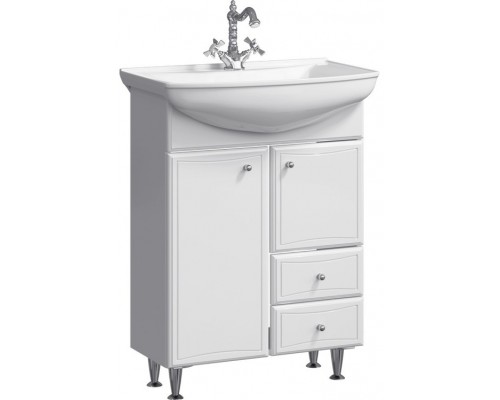 AQ BA0106K Барселона Тумба под умывальник напольная, c корзиной, 660х880х525 мм BA0106K