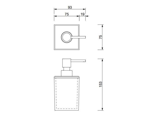 Decor Walther Sky SSP Дозатор для мыла, настольный, акрил, цвет: золото. 0980220