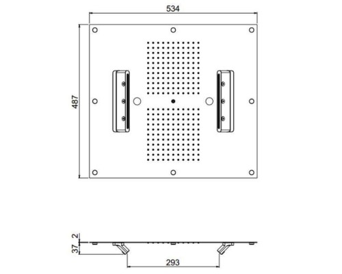 Carimali MyDream Верхний душ 550х500 мм, потолочный, 242 форсунки, 4 потока: дождь, каскад, распылители, двойной каскад, хромотерапия, цвет: хром. 23075XN/S-CRX, 0P001-CR Carimali MyDream Верхний душ 550х500 мм, потолочный, 242 форсунки, 4 потока: дождь, каскад, распылители, двойной каскад, хромотерапия, цвет: хром. 23075XN/S-CRX, 0P001-CR
