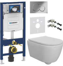 Комплект Унитаз подвесной DIWO Коломна 0700 с микролифтом + Инсталляция Geberit Duofix UP 320 111.300.00.5 + Кнопка Sigma 01 115.770.21.5 хром + Шумоизоляция 156.050.00.1 + Крепления 111.815.00.1 к стене