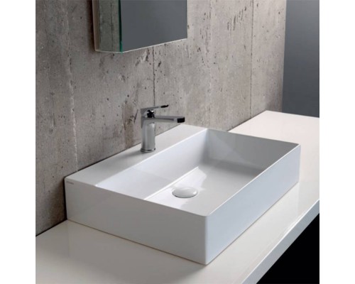 Azzurra Elegance Squared Раковина подвесная/накладная, 60x45xH12,5 см, 1 отв., цвет: Bianco lucido. ELLP060450QMBI/(EQA60M bi)*1 Azzurra Elegance Squared Раковина подвесная/накладная, 60x45xH12,5 см, 1 отв., цвет: Bianco lucido. ELLP060450QMBI/(EQA60M bi)*1