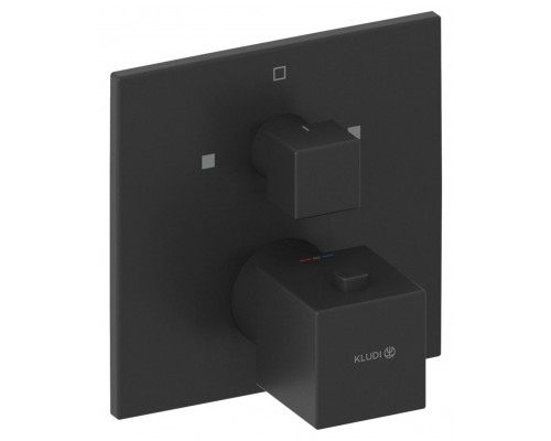 Kludi 548103975 DECUS встраиваемый смеситель для ванны и душа с термостатом, SLIM.BOXX 88022 черный 548103975