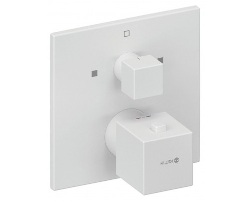 Kludi 548105375 DECUS встраиваемый смеситель для ванны и душа с термостатом, SLIM.BOXX 88022 белый м 548105375