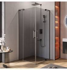Душевой уголок Cezares Slider A 2 90/100 GRIGIO GM профиль оружейная сталь, стекло серое