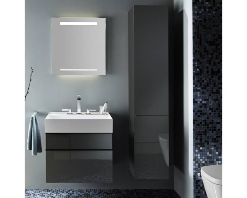 Burgbad Yumo Шкаф подвесной 35x32x176 см, цвет: серый. HSKE035LF3194