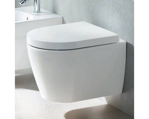 Duravit ME by Starck Унитаз подвесной 48х37см, Compact Rimless без смывного края, с вертикальным смывом, вкл. крепление Durafix, 4,5л. с HygieneGlaze. 2530092000