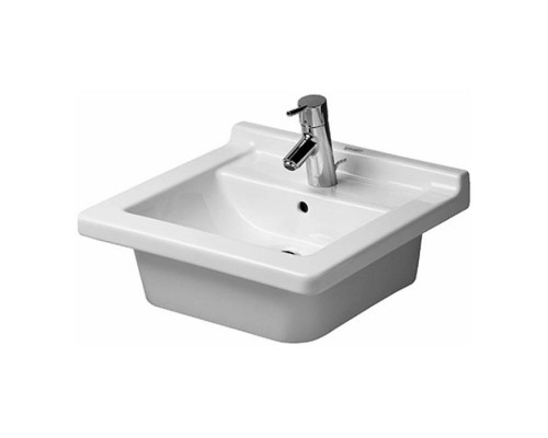 Duravit Starck 3 Раковина 48x46.5 см, 1 отв., с переливом, цвет: белый. 0303480000
