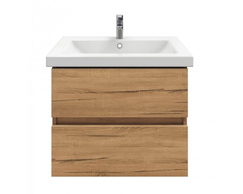 Тумба с раковиной SanStar Lavanti 50 подвесная, дуб вотан, раковина Como