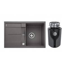 Комплект Мойка Blanco Metra 45S 518868 темная скала + Измельчитель KUCHENSTERN Muhle 353MU35