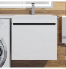 Тумба под раковину Uperwood Magenta 50 под стиральную машину, подвесная, с ящиком, белая, графит