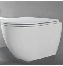 Azzurra Comoda Унитаз подвесной безободковый 51,5x36 см, c креплением, Easy Clean, 3L Water Saving, цвет: Bianco lucido. CMVCSPE00000BI/(COM 100/E SOSP bi)