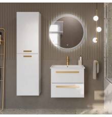 Мебель для ванной комнаты Cezares Eco Cer 60 ручки сатиновое золото, bianco lucido