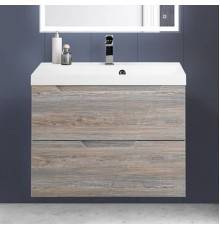 Тумба с раковиной BelBagno Vittoria 80 подвесная, pino, белая глянцевая раковина
