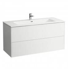 Laufen Pro Тумба с раковиной 120х50х61см, с 1 отв., с 2 ящиками, с механизмом push-and-pull, подвесная, цвет: белый глянцевый. 8.6496.3.261.104.1