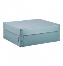 Colombo Adj Коробка Snob 36x30хH13.5см., настольная, цвет: небесный/эвкалипт. BADJ3630-5060