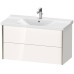 Duravit XViu Тумба подвесная 101x46.9x56.5см с раковиной, 2 ящика, цвет: белый глянцевый. 2332100000,  XV41170B122
