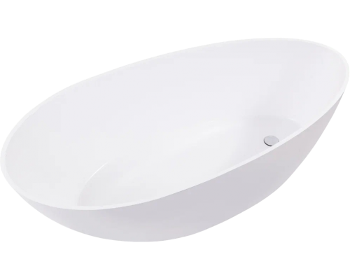 Ванна из искусственного камня Aqua de Marco Calipso 1165WCAL 165x80 см, отдельностоящая, белая, овальная