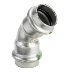 Угольник 45° Viega Sanpress Inox нержавеющая сталь 18 мм. 435783