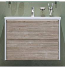 Тумба с раковиной Velvex Gesso 80.2Y дуб сонома, белая