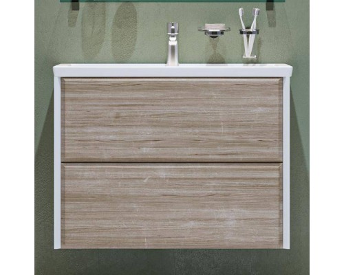 Тумба с раковиной Velvex Gesso 80.2Y дуб сонома, белая Тумба с раковиной Velvex Gesso 80.2Y дуб сонома, белая