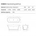 Dea Design Elegant Ванна 175x75x68см., отдельностоящая, Glasstek, прозрачная смола, цвет: Smoky Black R4. DD8614 1750 R4