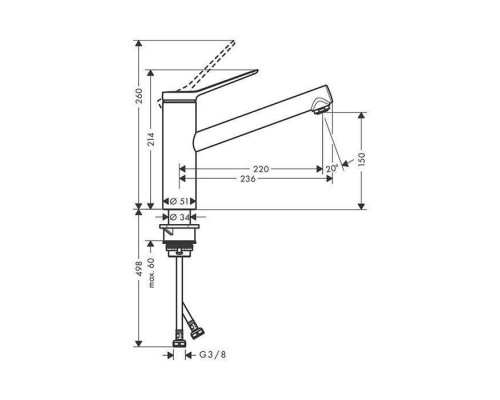 Hansgrohe Zesis M33 Смеситель для кухни, 1 отв., цвет: хром. 74802000 Hansgrohe Zesis M33 Смеситель для кухни, 1 отв., цвет: хром. 74802000