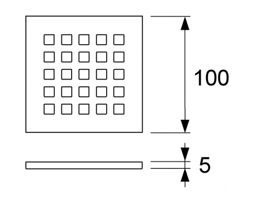 TECEdrainpoint S quadratum Декоративная решетка 100х100 мм. 3665006